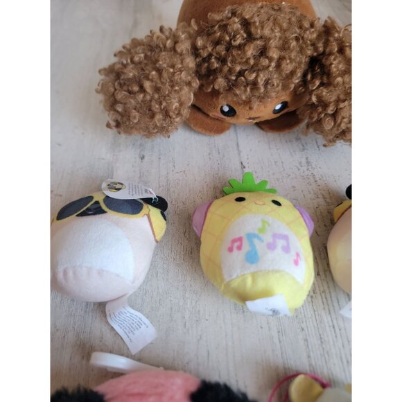 Plush brown poodle dog pug pineapple mini toy figure set youth - Picture 5 of 7